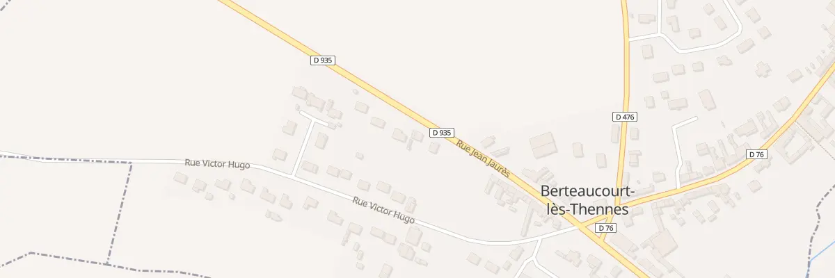 Plan du 25 Rue Jean Jaurès à Berteaucourt-lès-Thennes