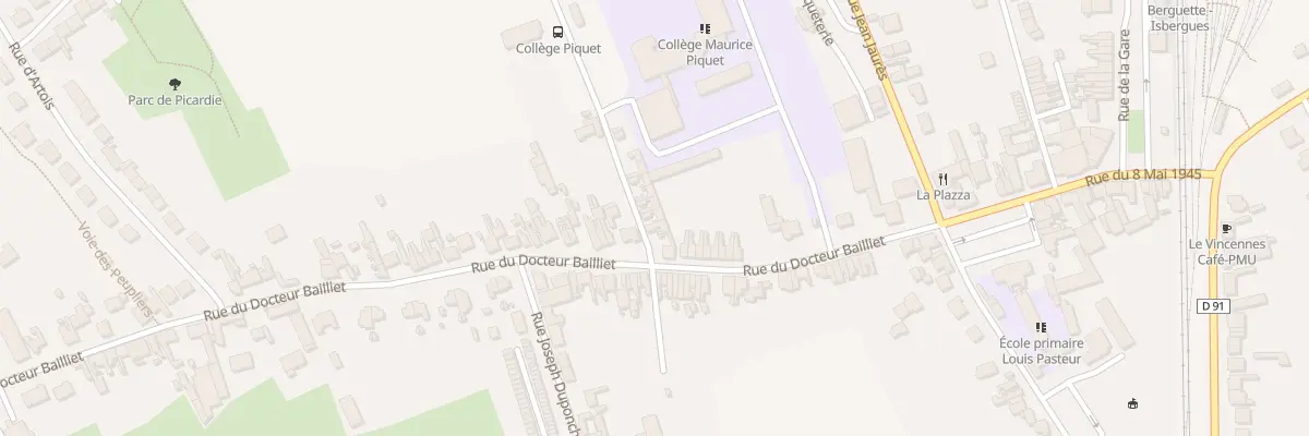 Plan du 199B Rue du Docteur Bailliet à Isbergues