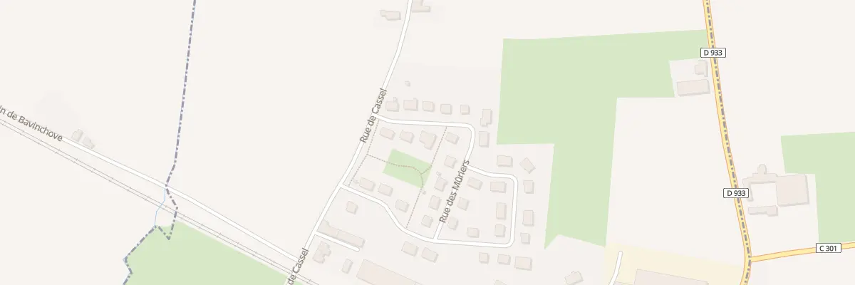 Plan du 9 Rue des Mûriers à Bavinchove