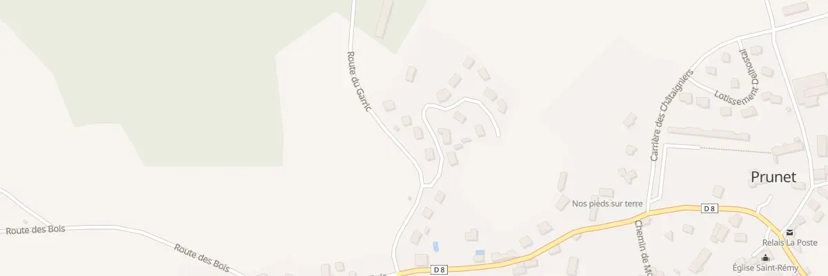 Plan du 8 Lot Croix de Lacamp à Prunet