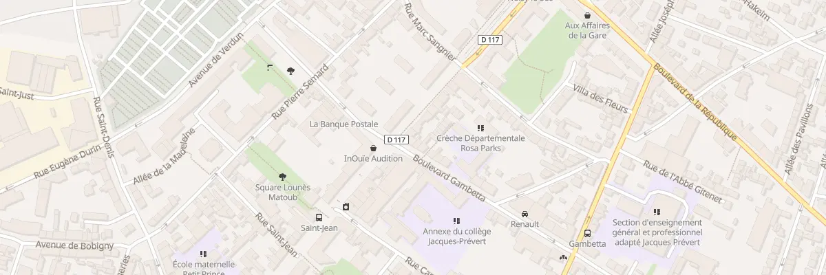 Plan du 1 Bd Gambetta à Noisy-le-Sec