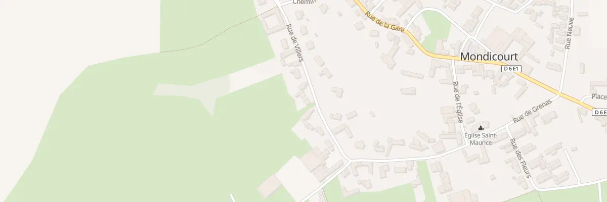 Plan du 9 Rue de Villers à Mondicourt