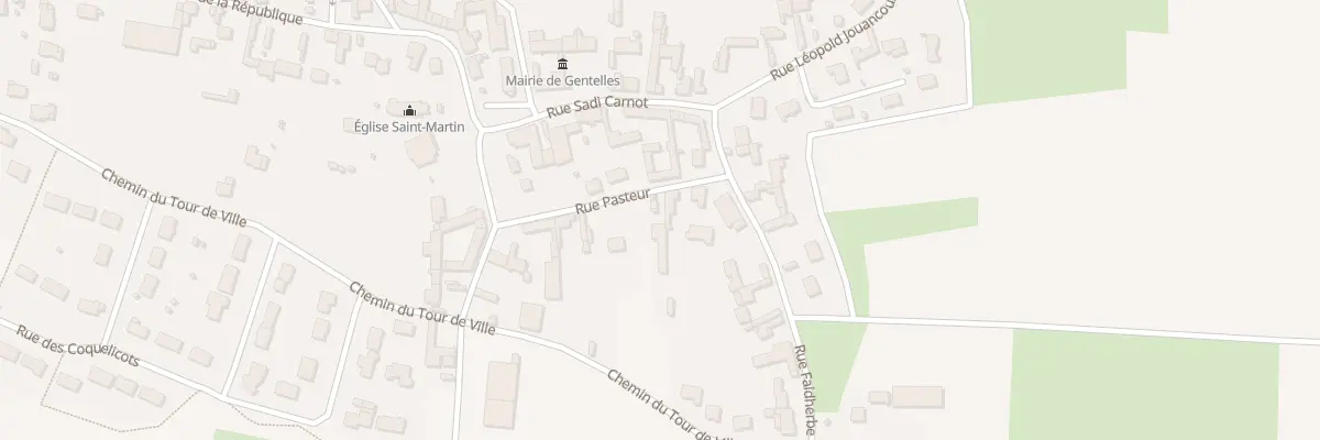 Plan du 16 Rue Pasteur à Gentelles