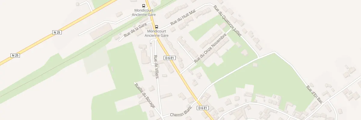Plan du 36 Rue de la Gare à Mondicourt