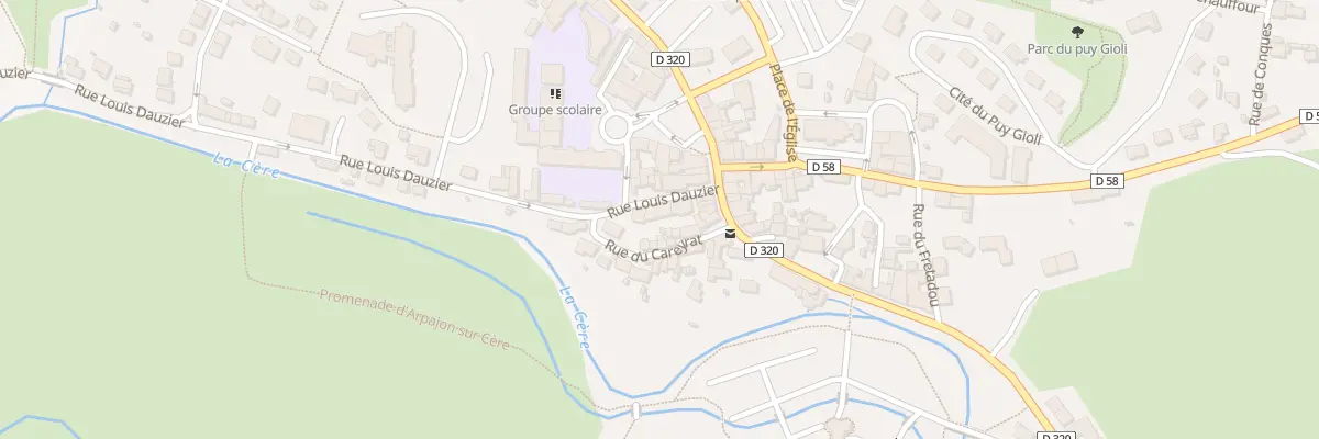 Plan du 6 Rue Louis Dauzier à Arpajon-sur-Cère