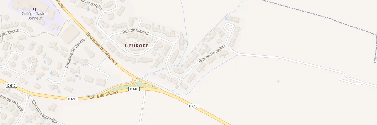 Plan du 25 Rue de Bruxelles à Trèbes