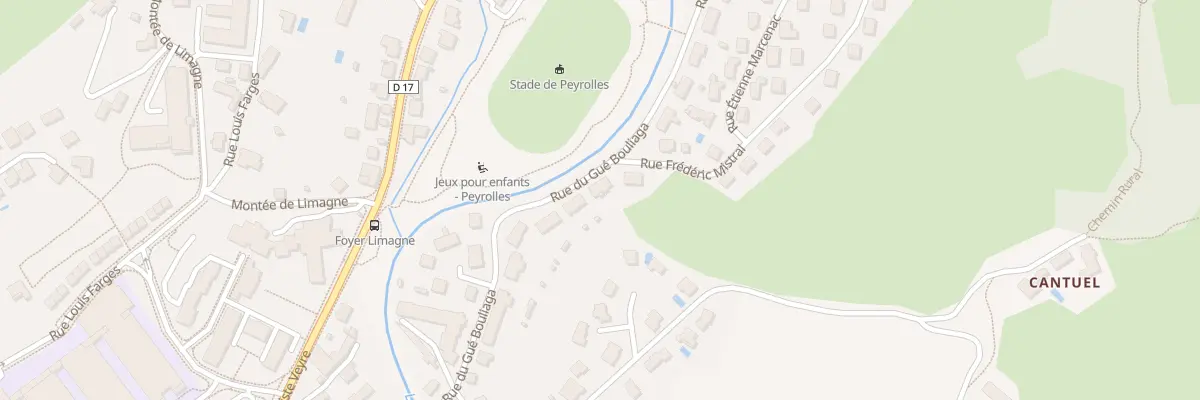 Plan du 60 Rue du Gue Bouliaga à Aurillac