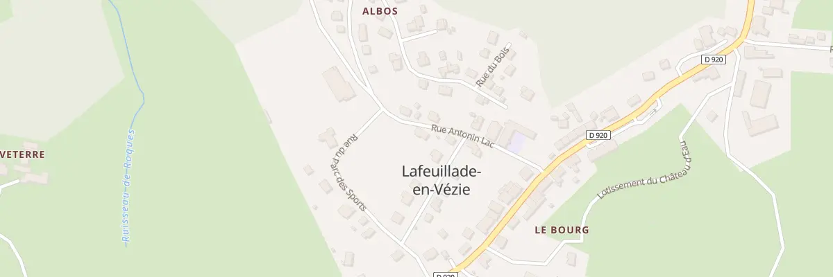 Plan du 5 Rue Antonin Lac à Lafeuillade-en-Vézie