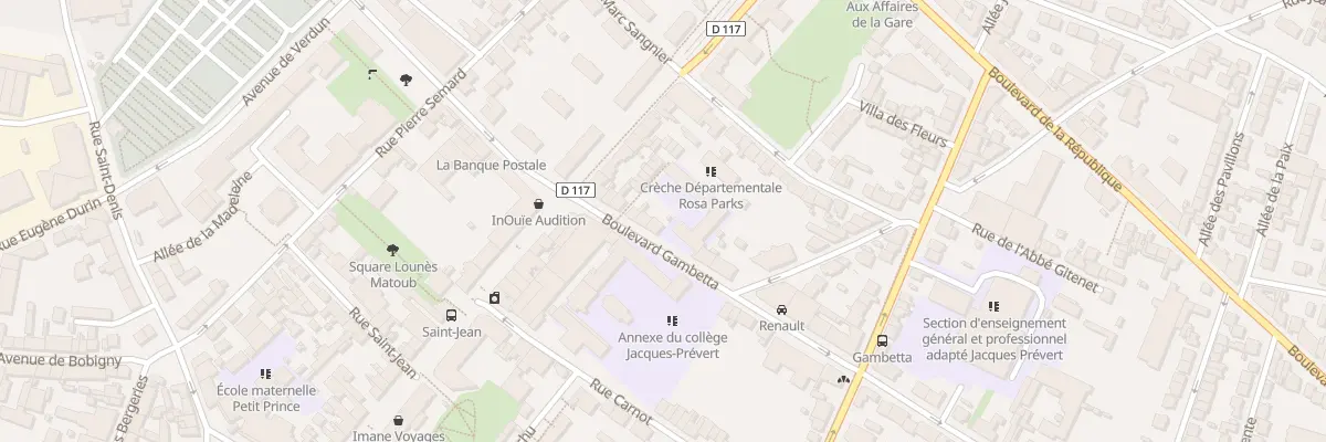 Plan du 9 Bd Gambetta à Noisy-le-Sec