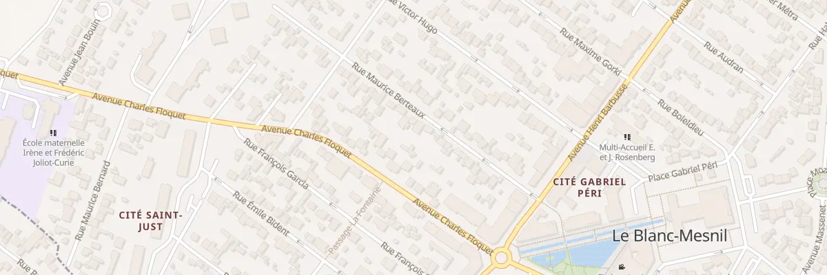 Plan du 25 Rue Maurice Berteaux au Blanc-Mesnil