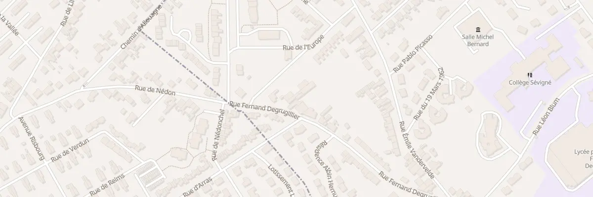 Plan du 50 Rue Fernand Degrugillier à Auchel
