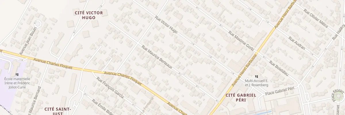 Plan du 30 Rue Maurice Berteaux au Blanc-Mesnil