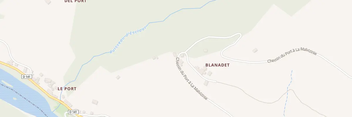 Plan du 6006 Blanadet à Vieillevie