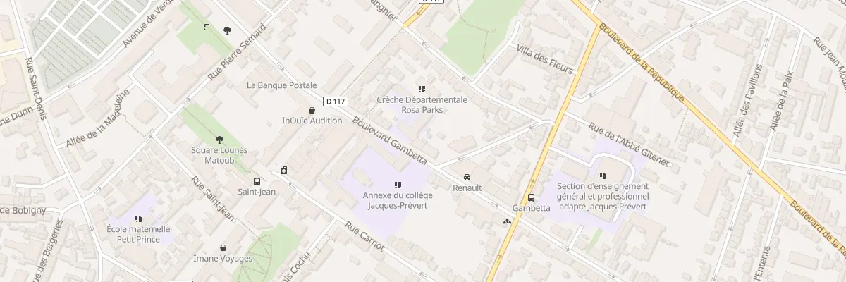Plan du 13 Bd Gambetta à Noisy-le-Sec