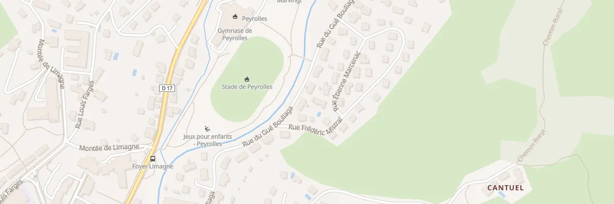 Plan du 76 Rue du Gue Bouliaga à Aurillac