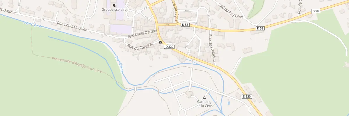 Plan du 16 Rue Felix Ramond à Arpajon-sur-Cère