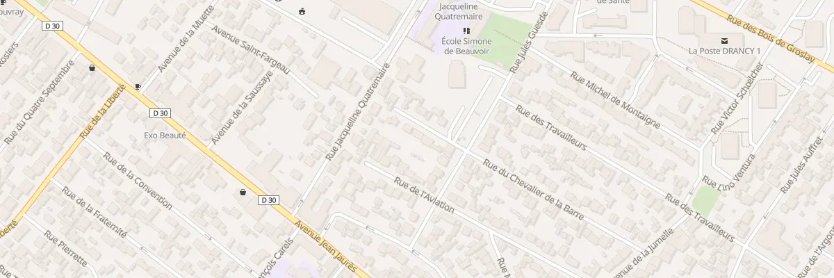 Plan du 10 Rue Du Chevalier De La Barre à Drancy
