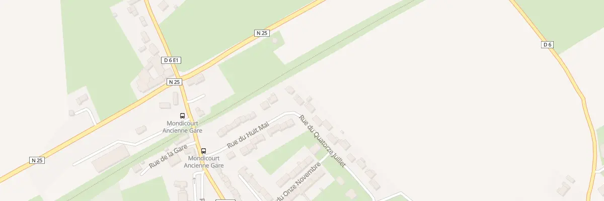 Plan du 1 Rue du 14 Juillet à Mondicourt