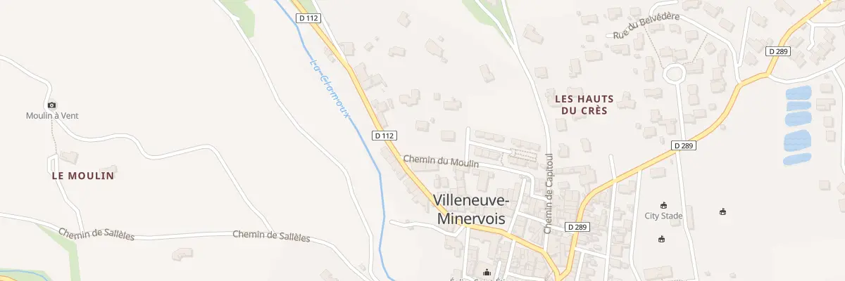 Plan du 14 Che du Moulin à Villeneuve-Minervois
