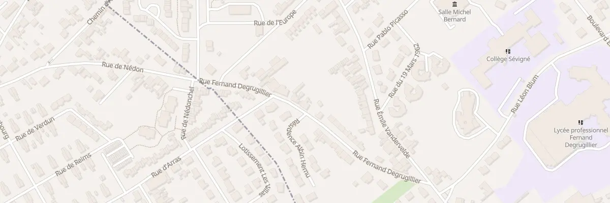 Plan du 38 Rue Fernand Degrugillier à Auchel