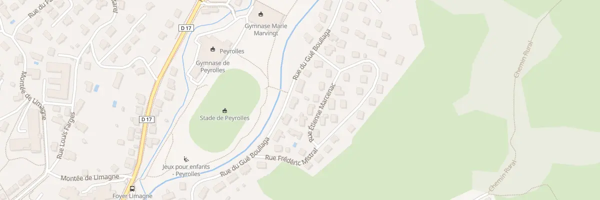 Plan du 84 Rue du Gue Bouliaga à Aurillac