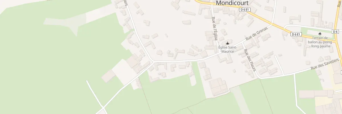 Plan du 16 Rue de Grenas à Mondicourt