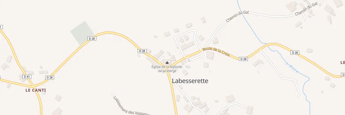 Plan du 5002B Le Bourg à Labesserette