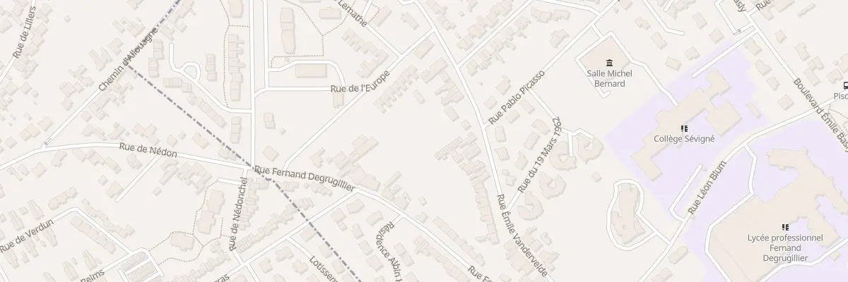 Plan du 9009 Rue Emile Vandervelde à Auchel