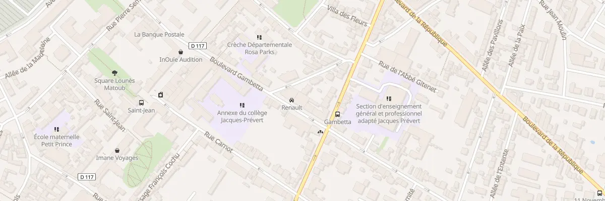 Plan du 21 Bd Gambetta à Noisy-le-Sec