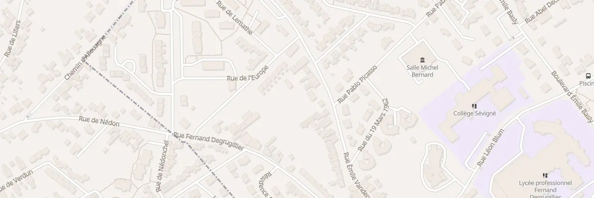 Plan du 97 Rue Emile Vandervelde à Auchel