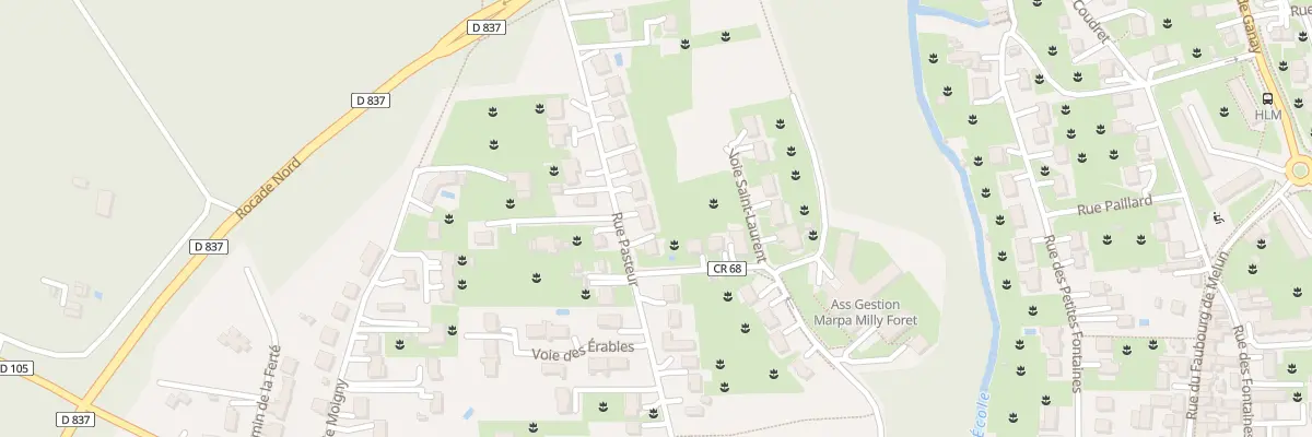 Plan du 38 Rue Pasteur à Milly-la-Forêt