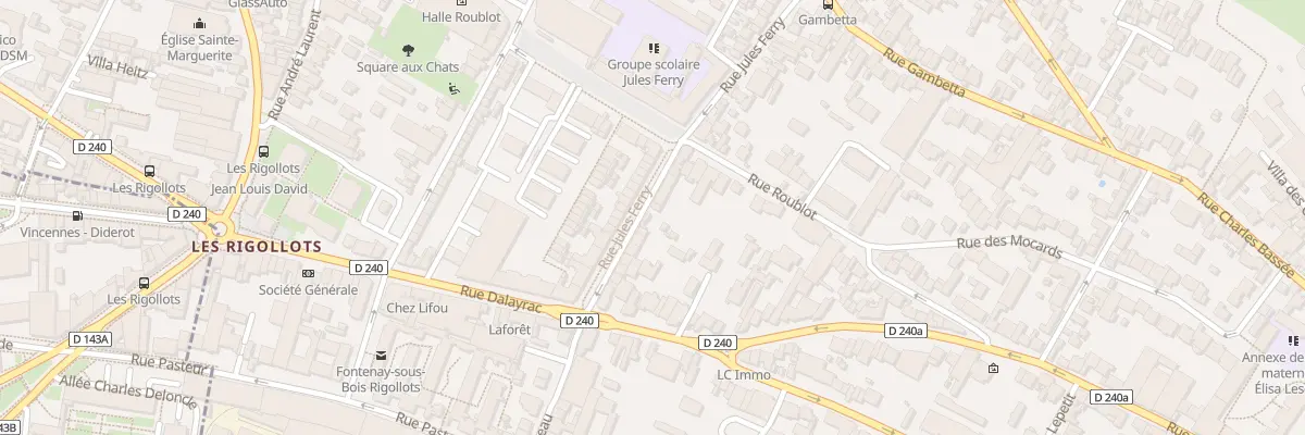 Plan du 14 Rue Jules Ferry à Fontenay-sous-Bois