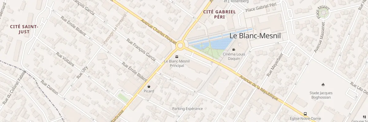 Plan du 14 Av de la République au Blanc-Mesnil