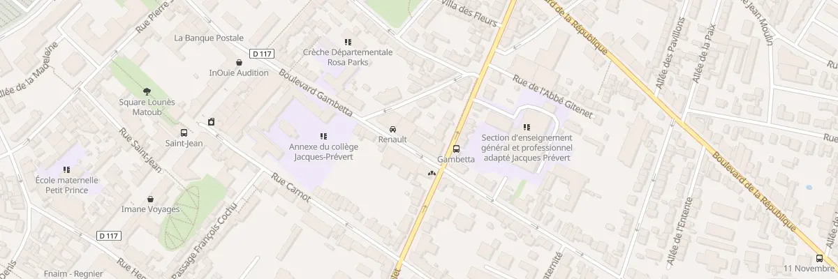 Plan du 23 Bd Gambetta à Noisy-le-Sec