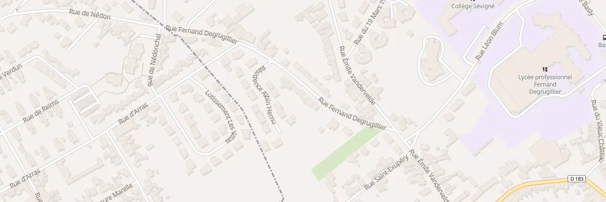 Plan du 33 Rue Fernand Degrugillier à Auchel