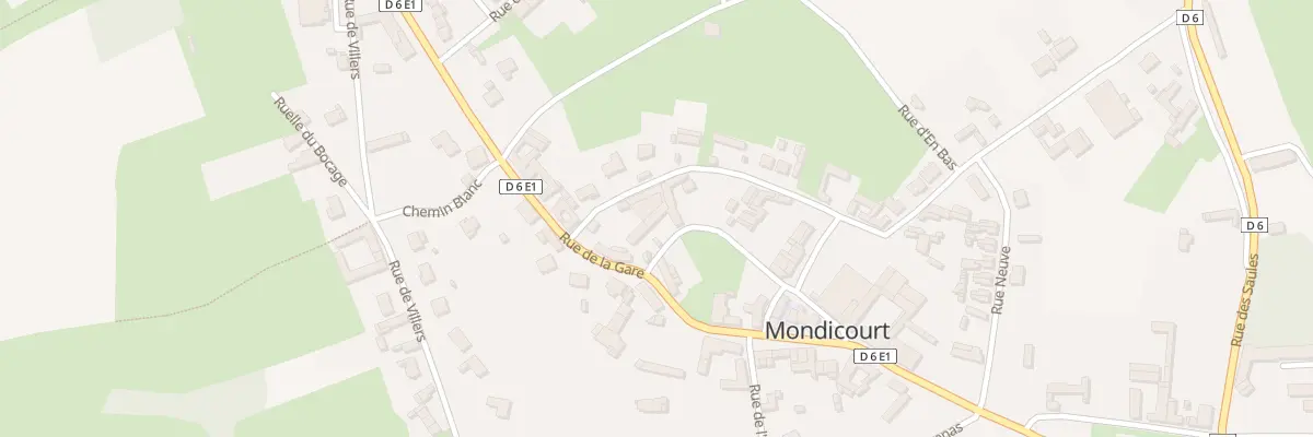 Plan du 10 Rue de la Mairie à Mondicourt