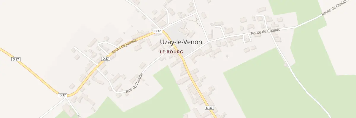 Plan de Rte de Chalais à Uzay-le-Venon