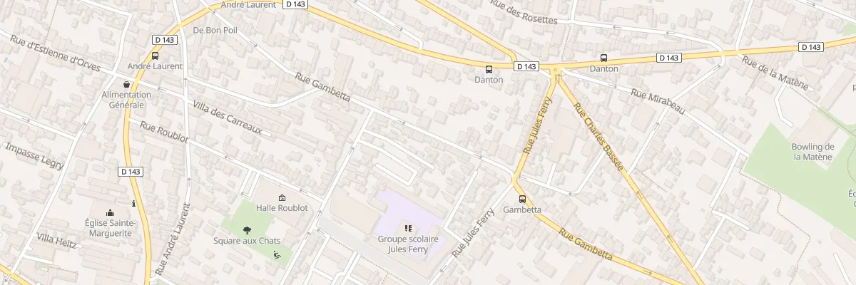 Plan du 93T Rue Gambetta à Fontenay-sous-Bois