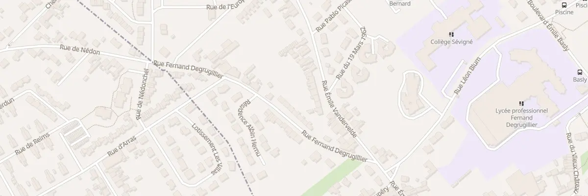 Plan du 28 Rue Fernand Degrugillier à Auchel