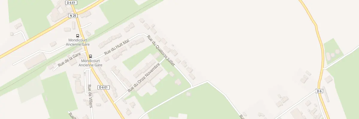 Plan du 13 Rue du 14 Juillet à Mondicourt