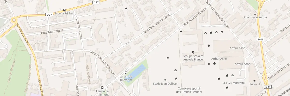 Plan du 23 Rue Anatole France à Montreuil