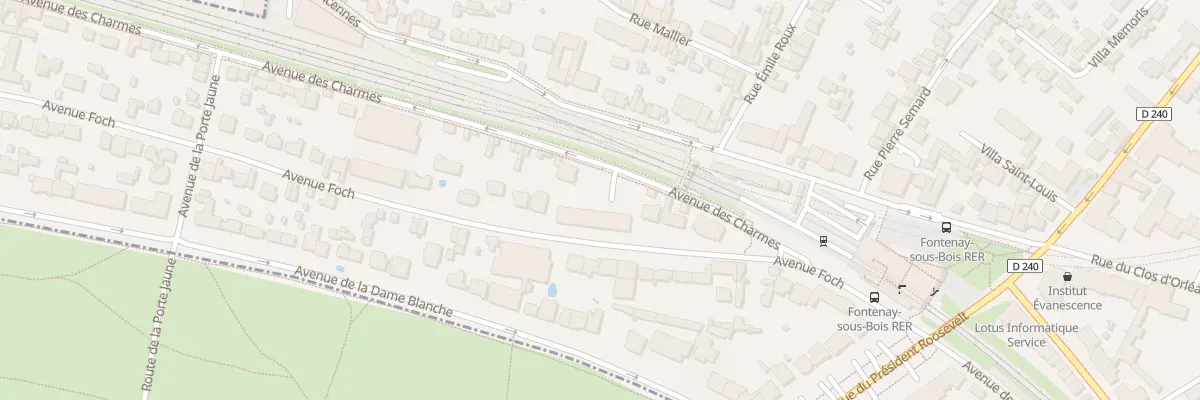 Plan du 8 Av Foch à Fontenay-sous-Bois