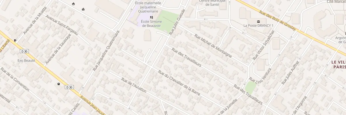 Plan du 8 Rue Des Travailleurs à Drancy