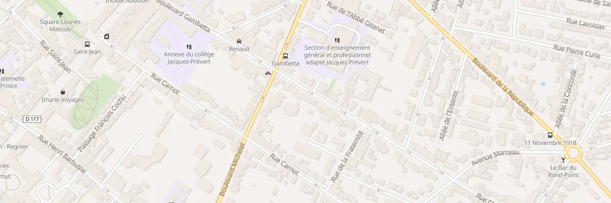 Plan du 50 Bd Gambetta à Noisy-le-Sec