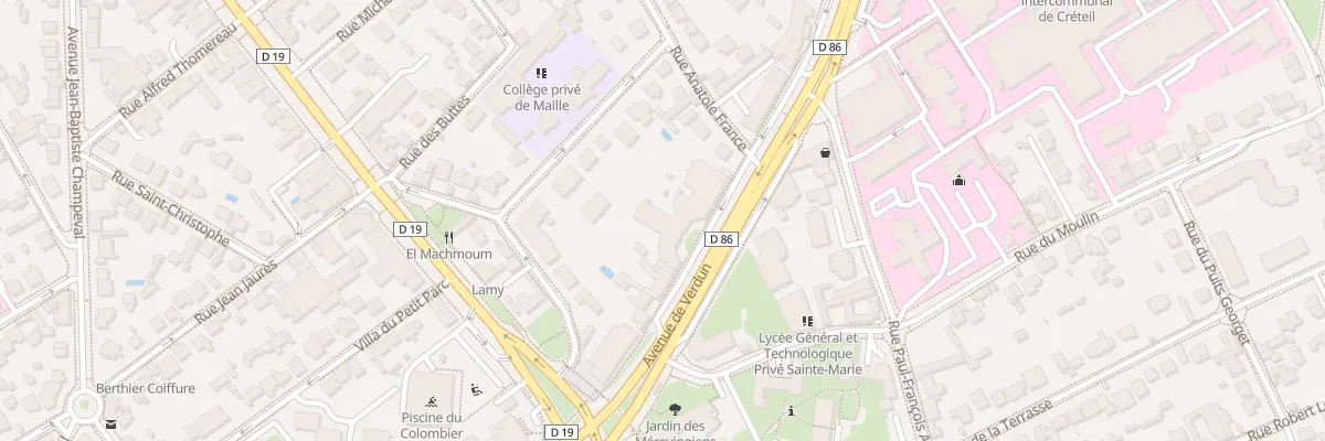 Plan du 7 Av de Verdun à Créteil