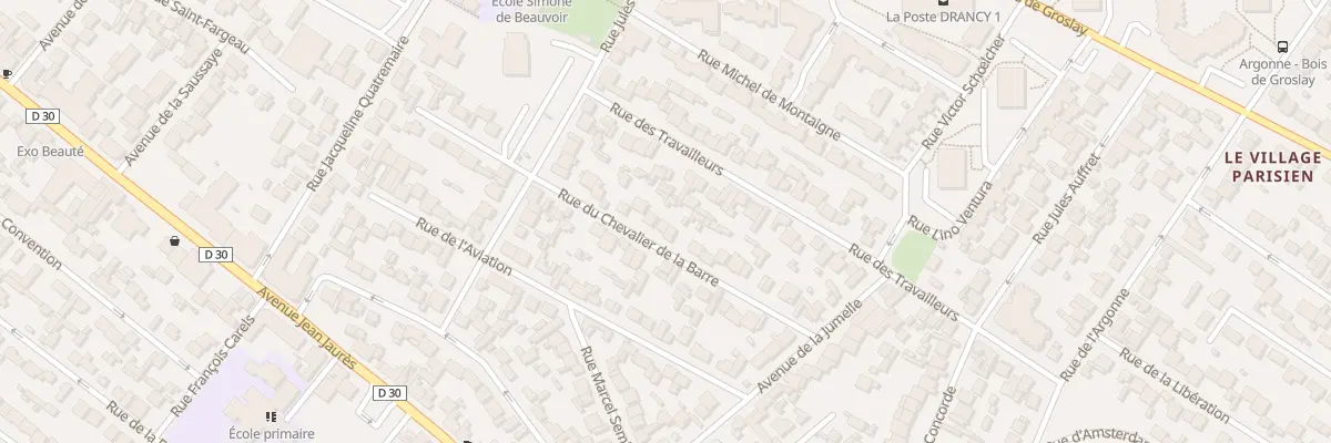 Plan du 35 Rue Du Chevalier De La Barre à Drancy