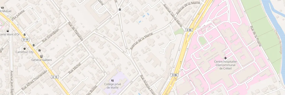 Plan du 4 Av de la Marne à Créteil