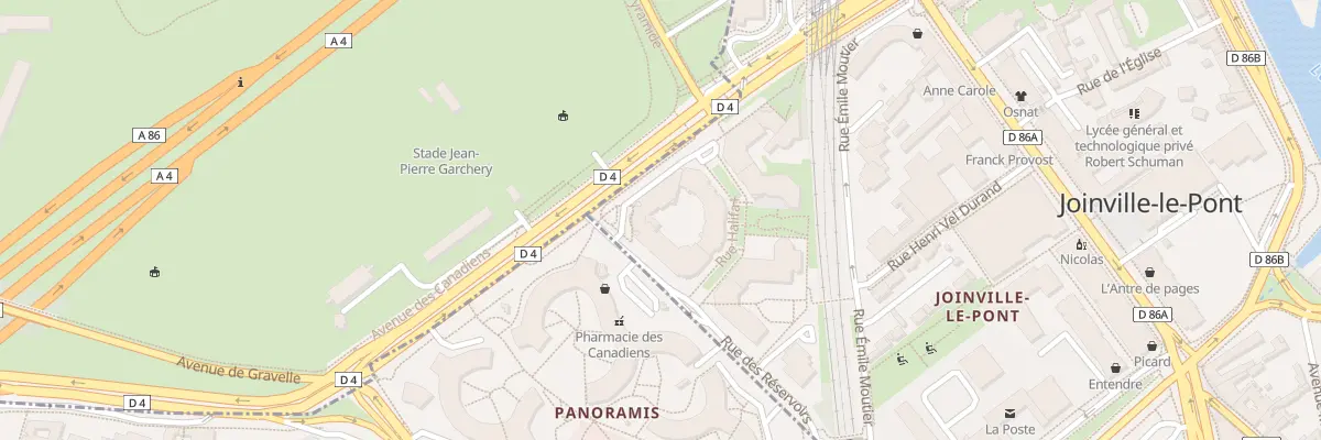 Plan du 1 Rue des Réservoirs à Joinville-le-Pont