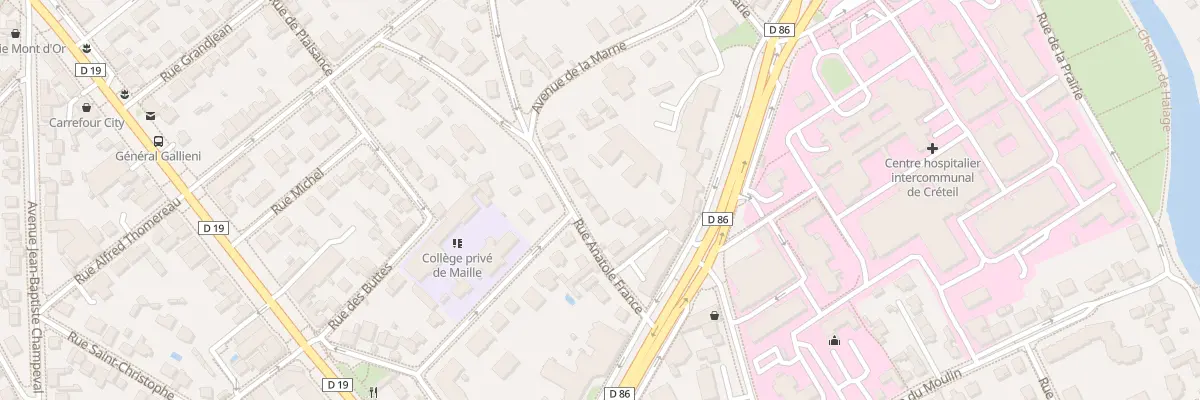 Plan du 14 Rue Anatole France à Créteil