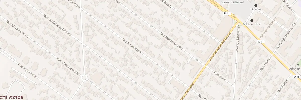Plan du 22 Rue Emile Kahn au Blanc-Mesnil
